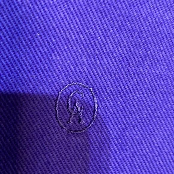 Christine Alexander S purple blue 💯cotton jean jacket Swarovski buttons nwt - Picture 12 of 12